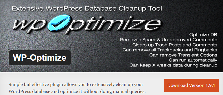 Improve WordPress Database Performance 4 WordPress database plugins WP-Optimize