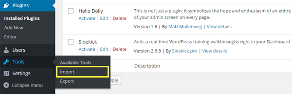 Why should You Convert Your WordPress.com Blog to WordPress.org? 11 wordpress.org tools import