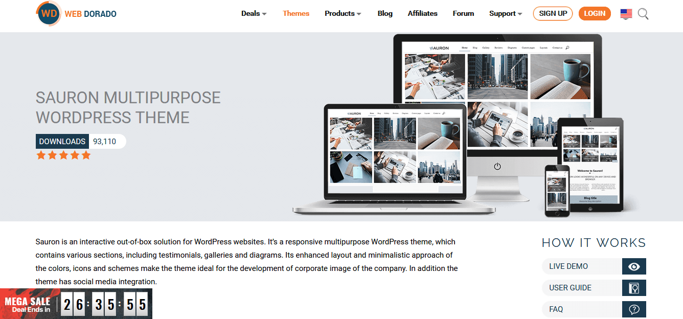 50+ Best WordPress eCommerce Themes For 2026 40 sauron-wp-ecommerce-theme