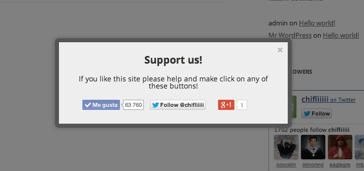 popup WordPress popup WordPress