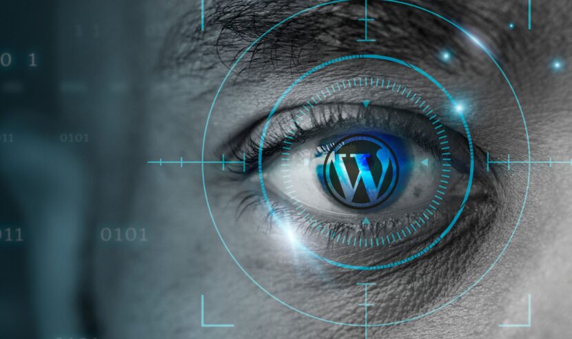 Is WordPress Secure? Insights from Best Industry Experts 11 Wordpress logo reflected on the pupil of the eye