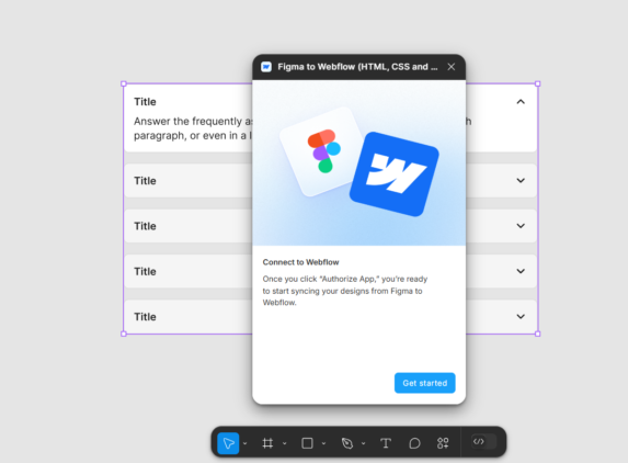 How to Use Figma to Webflow Plugin for Faster Development? 4 Figma to Webflow plugin authorisation screen
